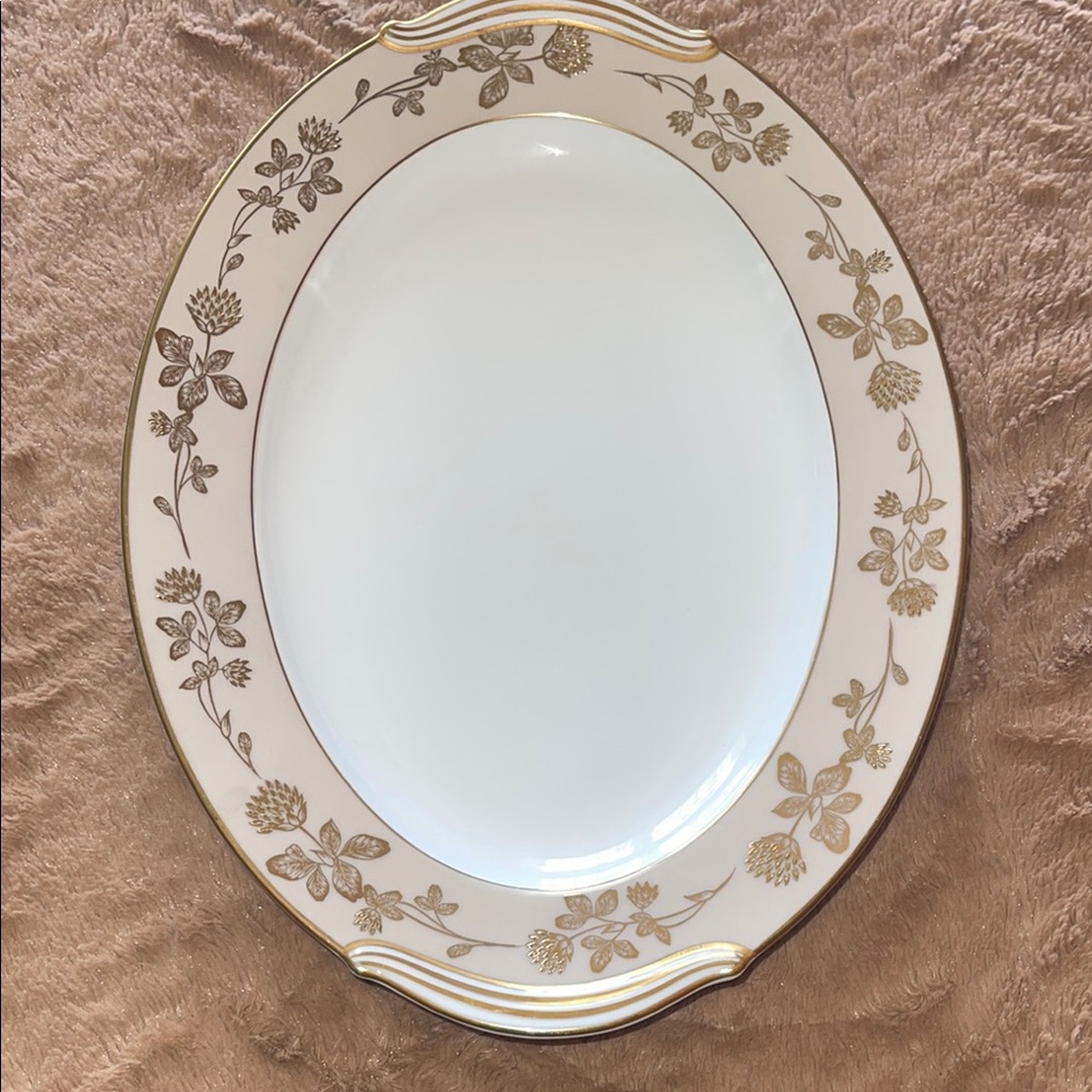 Vintage Noritake 5491 Elegant Floral China Oval Platter.
